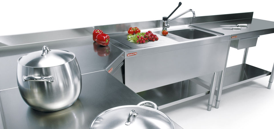 Angelo Po – Tables, sinks, cupboards and complements